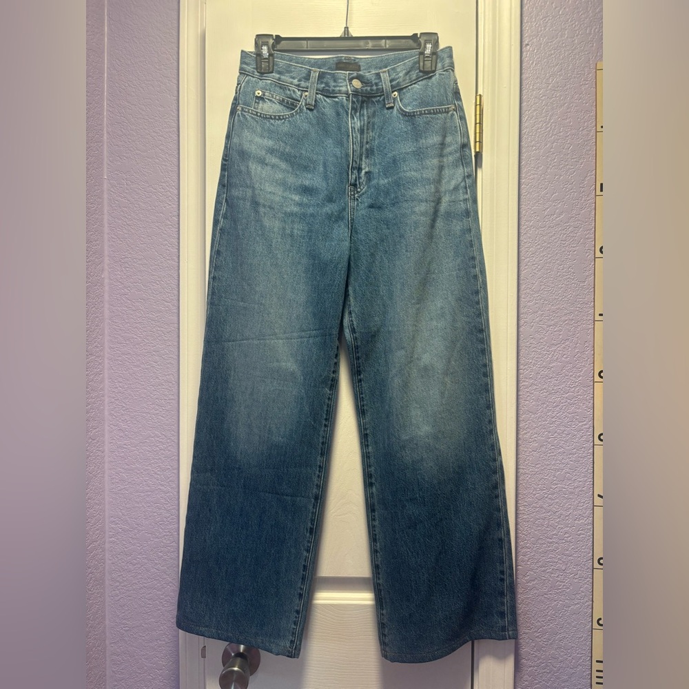 Uniqlo Japan baggy wide leg straight blue jean - size 25 short - Kaihara denim